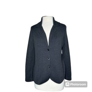 JIL SANDER Gray Virgin Wool Blazer jacket 42